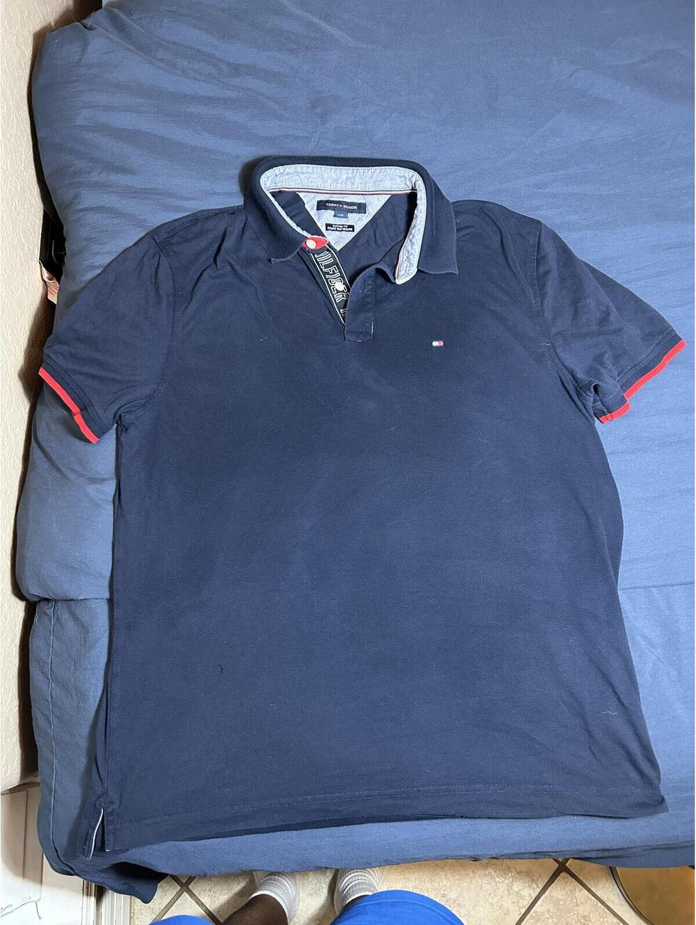 Tommy Hilfiger Navy Short Sleeve Polo Shirt Men’s Medium
